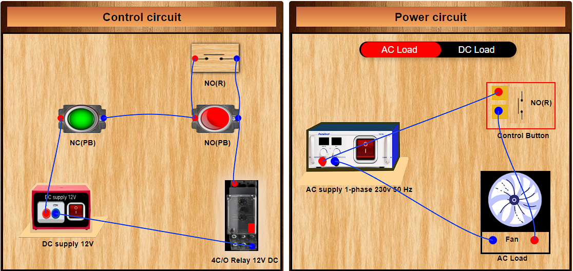 Connections of Control and Power Circuit